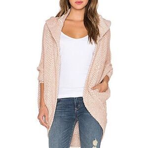 Free People Coco Cocoon hooded Open Cardigan Sweater sz S